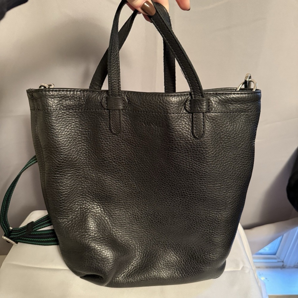 Consuela Evie Essential Tote Black Pebbled Leather Purse Crossbody Bag Handbag
